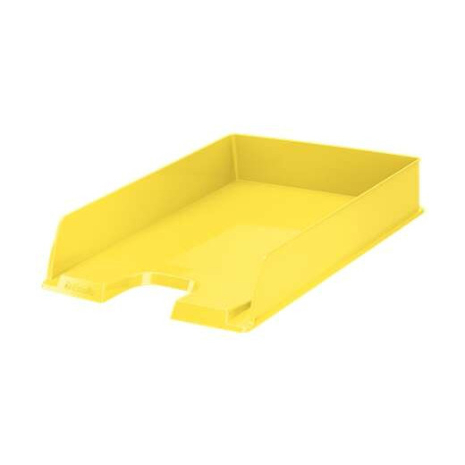 Esselte Europost Vivida Bandeja Portadocumentos -  Formato Vertical - A4 - Espacio para Etiqueta Identificativa - Color Amarillo