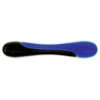 Kensington Reposamuñecas de Gel Duo - Almohadilla de Gel - Canal de Ventilacion - Combinacion de Colores en Dos Tonos - Acabado Suave - Color Azul/Negro Gris