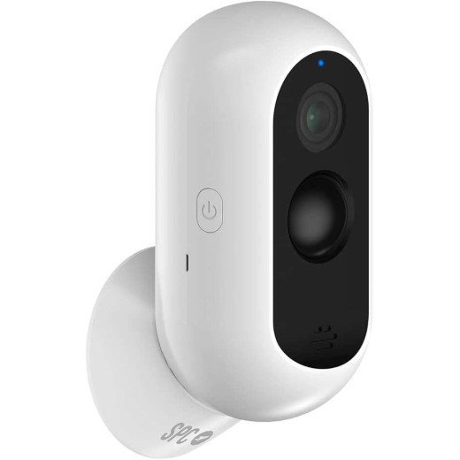 SPC Camara de Seguridad Inalambrica con Bateria - 9600 Mah - Wifi - Interior y Exterior - Resistente a la Lluvia - Full HD - Vision Nocturna - Notificaciones en Tiempo Real - Audio Bidireccional - Color Blanco