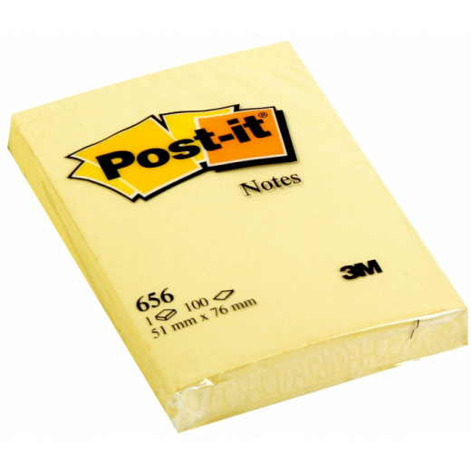 Post-it Bloc de 100 Notas Adhesivas Removibles Canary Yellow 51x76mm - Papel con Certificacion PEFC - 7100172750 - Color Amarillo Claro