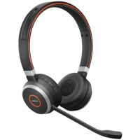 Jabra Evolve 65 SE UC Stereo Auriculares con Microfono Bluetooth - Cancelacion de Ruido - Autonomia hasta 12h - Diadema Ajustable - Controles en Auricular - Color Negro