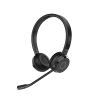 Jabra Evolve 65 TE UC Stereo Auriculares con Microfono Bluetooth - Cancelacion de Ruido - Autonomia hasta 12h - Diadema Ajustable - Controles en Auricular - Color Negro