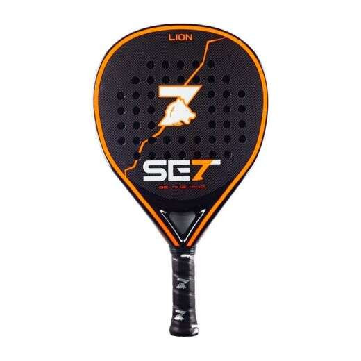 Set Lion Pala de Padel - Forma Lagrima - Marco 100% Carbono - Cara 100% Carbono 3K - Nucleo Goma Black Eva Compressed