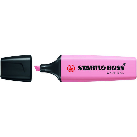 Stabilo Boss 70 Pastel Rotulador Marcador Fluorescente - Trazo entre 2 y 5mm - Recargable - Tinta con Base de Agua - Color Rubor Rosa