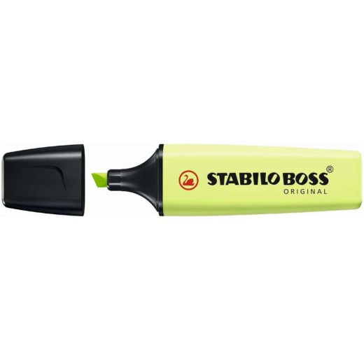 Stabilo Boss 70 Pastel Marcador Fluorescente - Trazo entre 2 y 5mm - Recargable - Tinta con Base de Agua - Color Chispa de Lima
