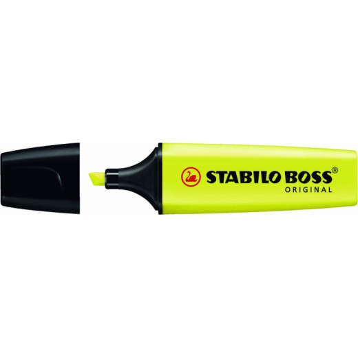 Stabilo Boss 70 Rotulador Marcador Fluorescente - Trazo entre 2 y 5mm - Recargable - Tinta con Base de Agua - Color Amarillo Fluorescente