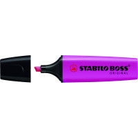 Stabilo Boss 70 Rotulador Marcador Fluorescente - Trazo entre 2 y 5mm - Recargable - Tinta con Base de Agua - Color Magenta Fluorescente