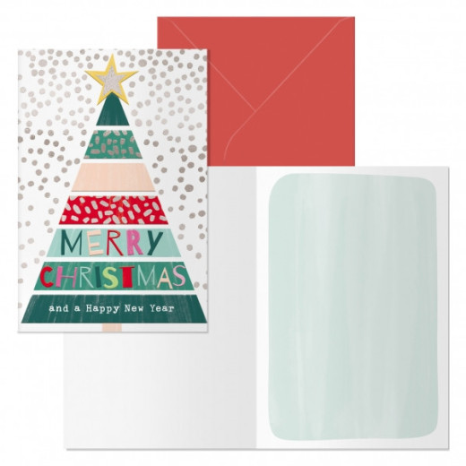 Dohe Natale Pack de 6 Tarjetas de Felicitacion Navideña con Sobre - Tamaño Cerrada 11.5x17cm