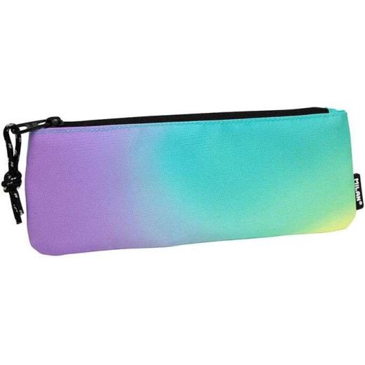 Milan Sunset Estuche Pequeño Plano Rectangular - Tejido Resistente a las Roturas y Rasgaduras - Medidas 23x9x1.3cm - Color Turquesa