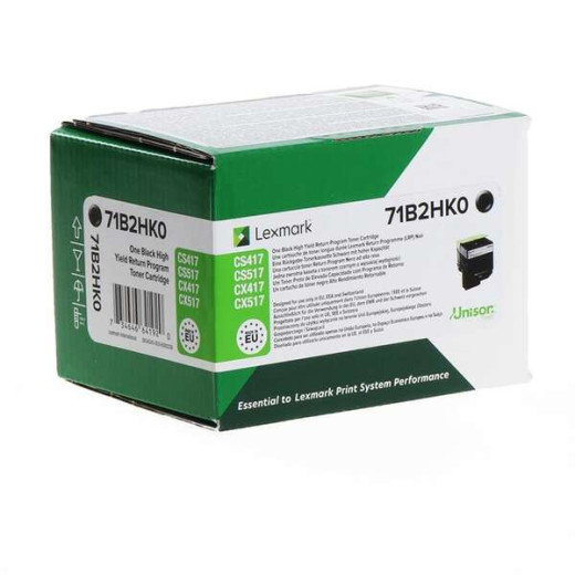 Lexmark CS417/CX417/CS517/CX517 Negro Cartucho de Toner Original - 71B2HK0/71B0H10