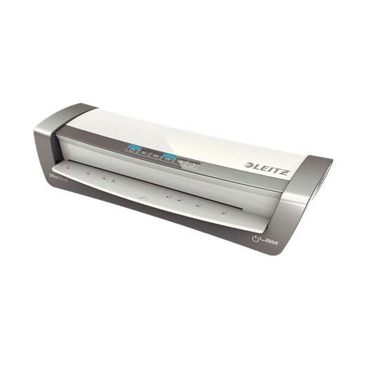 Leitz iLAM Office Pro A3 Plastificadora A3 - Calentamiento en 1min - Tiempo aprox. Plastificacion A4 40seg - Grosores de 80 a 175mic - Color Blanco/Plata
