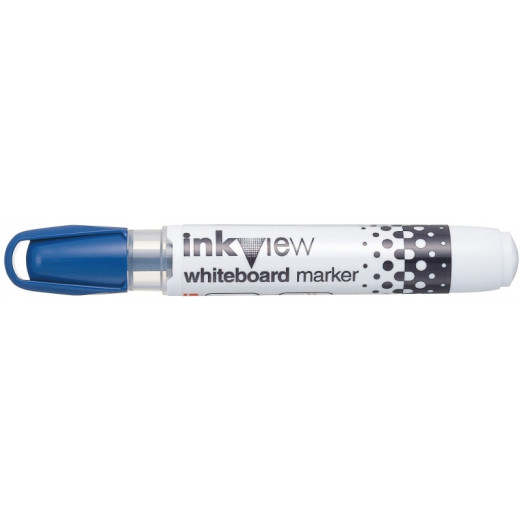 Uni-ball PWB-202 Inkview Marcador de Pizarra Blanca - Punta Conica 1.8-2.2mm - Zona Transparente para Nivel de Tinta - Escritura Brillante y Facil Borrado - Color Azul