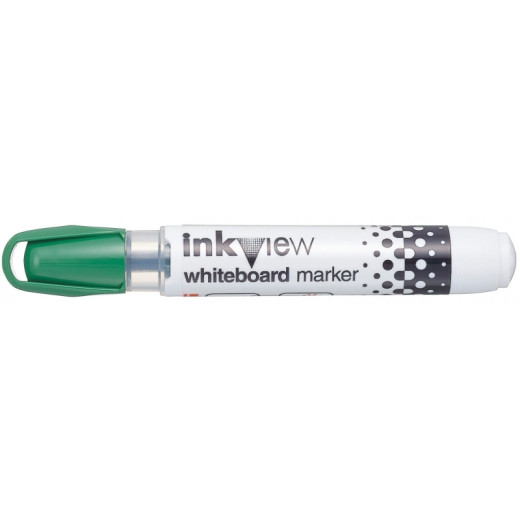 Uni-ball PWB-202 Inkview Marcador de Pizarra Blanca - Punta Conica 1.8-2.2mm - Zona Transparente para Nivel de Tinta - Escritura Brillante y Facil Borrado - Color Verde