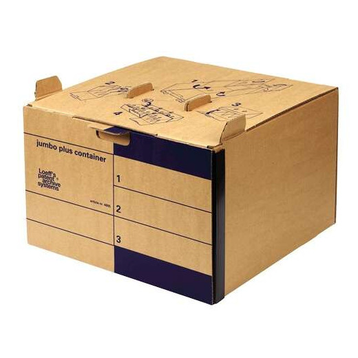 Fellowes Loeffs Pack de 15 Contenedores de Archivos Jumbo Plus - Color Marron