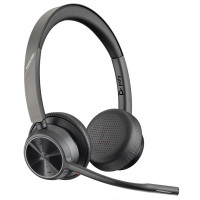 Plantronics/Poly Voyager 4320 UC M Auriculares con Microfono Bluetooth - Almohadillas Acolchadas - Controles en Auricular- Color Negro