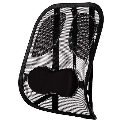 Fellowes Mesh Professional Series Suites Cojin Lumbar - Material de Malla - Sistema Triple Tensor - Color Grafito