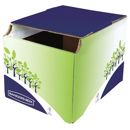 Bankers Box Papelera de Sobremesa en Carton Onda B - Capacidad 16 Litros - Certificacion FSC - Ideal para Reciclado de Papel