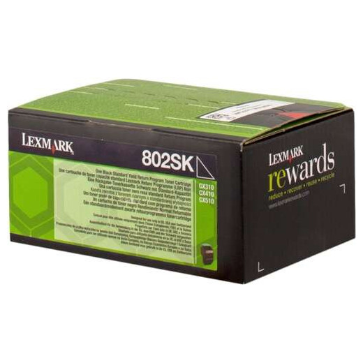 Lexmark CX310/CX410/CX510 Negro Cartucho de Toner Original - 80C2SK0/80C2SKE/802SK