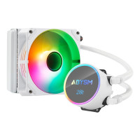 Abysm Artic White 120 ARGB Kit de Refrigeracion Liquida - 1 Ventilador de 120mm - Iluminacion ARGB - Bomba 2500rpm - Tubos de 335mm - Color Blanco