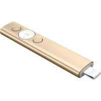 Logitech Spotlight Presentador Inalambrico - Radio de Accion 30m - Vibracion - Color Oro