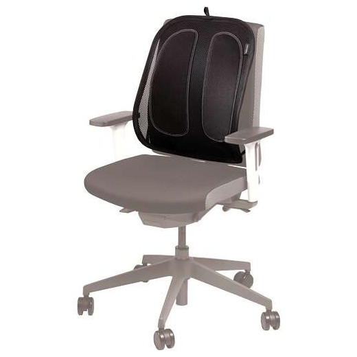 Fellowes Mesh Office Suites Cojin Lumbar - Material de Malla - Ajustable a Cualquier Silla - Color Negro