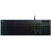 Logitech G815 Teclado Mecanico Gaming USB - Teclas Mecanicas GL Tactil - Iluminacion RGB Lightsync - Superficies de Metal - Cable de 1.80m - Color Negro