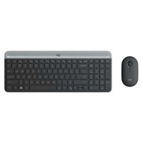 Logitech MK470 Slim Pack Inalambrico USB Teclado 12 Teclas FN + Raton 1000dpi 3 Botones - Ultafinos - Silenciosos - Uso Ambidiestro - Color Negro