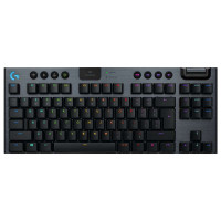 Logitech G915 TKL Teclado Mecanico Compacto Gaming Inalambrico USB - Teclas Mecanicas GL Tactil - Iluminacion RGB Lightsync - Tecnologia Lightspeed - Superficies de Metal - Color Negro