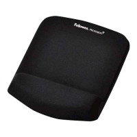 Fellowes PlushTouch Alfombrilla con Reposamuñecas Foam Fusion - Base Antideslizante - Material Extrasuave - Proteccion Antibacterias - Color Negro