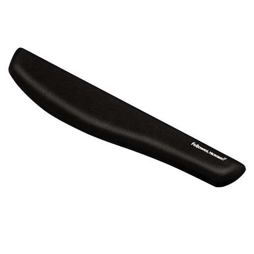 Fellowes PlushTouch Reposamuñecas para Teclado Foam Fusion - Proteccion Antibacterias - Material Extrasueve - Base Antideslizante - Color Negro