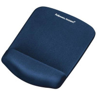 Fellowes PlushTouch Alfombrilla con Reposamuñecas Foam Fusion - Confor Superior - Proteccion Antibacterias - Base Antideslizante - Color Azul