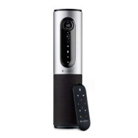 Logitech ConferenceCam Connect Sistema de Videoconferencias Portatil Webcam HD 1080p - USB 2.0 - Bluetooth - Microfonos y Altavoz Integrados - Enfoque Automatico - Angulo de Vision 90º - Color Negro/Plata