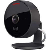 Logitech Circle View Camara de Videovigilancia WiFi FullHD 1080p - Angulo de Vision 180º - 2 Canales Audio - Microfono y Altavoz Integrado - Vision Nocturna - Color Negro