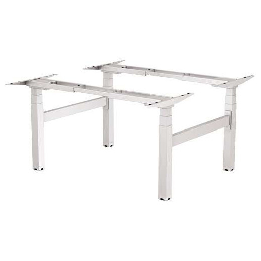 Fellowes Estructura Metálica Plata Mesa Doble Regulable en Altura Cambio - 3 Configuraciones de Memoria - Altura de 645 mm a 1305 mm - Maxima Seguridad