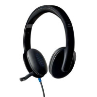 Logitech H540 Auriculares con Microfono USB - Microfono Plegable - Diadema Ajustable - Almohadillas Acolchadas - Controles en Auricular - Cable de 1.80m - Color Negro