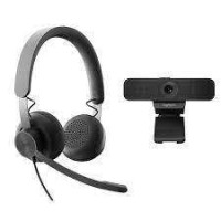 Logitech Pack Personal de Colaboracion con Video Webcam C925e FullHD 1080p + Auriculares  UC Zone Wired - Color Negro