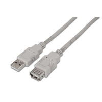 Aisens Cable Extension USB 2.0 - Tipo A Macho a Tipo A Hembra - 3.0m - Color Beige