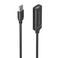 Aisens Cable USB 2.0 Prolongador con Amplificador - Tipo A/M-A/H - 5.0m - Color Negro