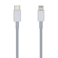 Aisens Cable Lightning a USB-C USB 2.0 - Lightning/M-USB-C/M - 20cm - Color Blanco