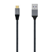 Aisens Cable USB 3.1 GEN2 Aluminio 10GBPS 3A - TIPOUSB-C/M-A/M - 1.0M - Color Gris