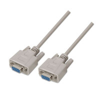 Aisens Cable Serie RS232 - DB9/H-DB9/H - 1.8m - Color Beige