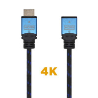 Aisens Cable HDMI V2.0 Prolongador Premium Alta Velocidad / HEC 4K@60Hz 18Gbps - A/M-A/H - 3.0M - Color Negro