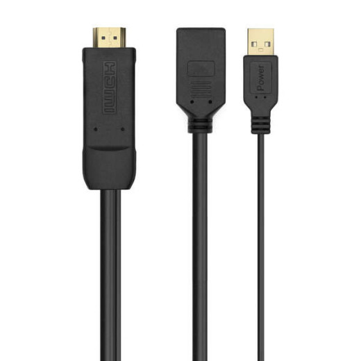 Aisens Conversor Activo HDMI 2.0 + USB ALIM. a DisplayPort V1.2 - HDMI/M-USB/M-DP/H - 10CM - Color Negro Aisens Conversor Activo HDMI 2.0 + USB ALIM. a DisplayPort V1.2 - HDMI/M-USB/M-DP/H - 10CM - Color Negro