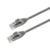 Aisens Cable de Red Latiguillo RJ45 LSZH Cat.6A 500 Mhz UTP AWG24 - 0.25m - Libre de Halogenos - 10 Gigabit/s - Color Gris