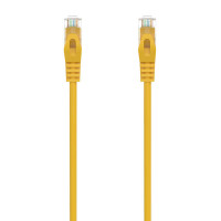 Aisens Cable de Red Latiguillo RJ45 LSZH Cat.6A 500 MHZ UTP AWG24 - 0.3m - Libre de Halogenos - 10 Gigabit/s - Color Amarillo