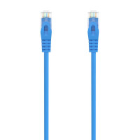 Aisens Cable de Red Latiguillo RJ45 LSZH Cat.6A 500 MHZ UTP AWG24 - 0.3m - Libre de Halogenos - 10 Gigabit/s - Color Azul