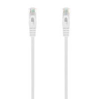 Aisens Cable de Red Latiguillo RJ45 LSZH Cat.6A 500 MHZ UTP AWG24 - 0.50m - Libre de Halogenos - 10 Gigabit/s - Color Blanco