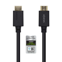 Aisens Cable HDMI V2.1 Certificado Ultra Alta Velocidad 8K@60Hz 48Gbps - A/M-A/M - 1.5m - Color Negro