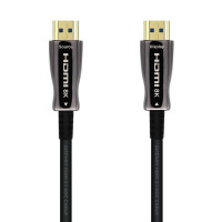 Aisens Cable HDMI V2.1 AOC (Active Optical Cable) Fibra Optica Ultra Alta Velocidad UHS 8K@60Hz 4K@120Hz 4:4:4 48Gbps - A/M-A/M - 10m - Color Negro