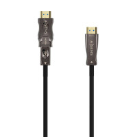 Aisens Cable Hdmi V2.1 AOC Desmontable Ultra Alta Velocidad / Hec 8K@60Hz 4K@120Hz 4:4:4 48Gbps - A/M-D/A/M - 30M - Color Negro